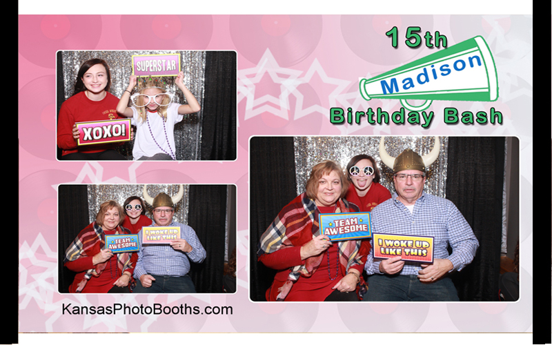 Birthday party photo booth example